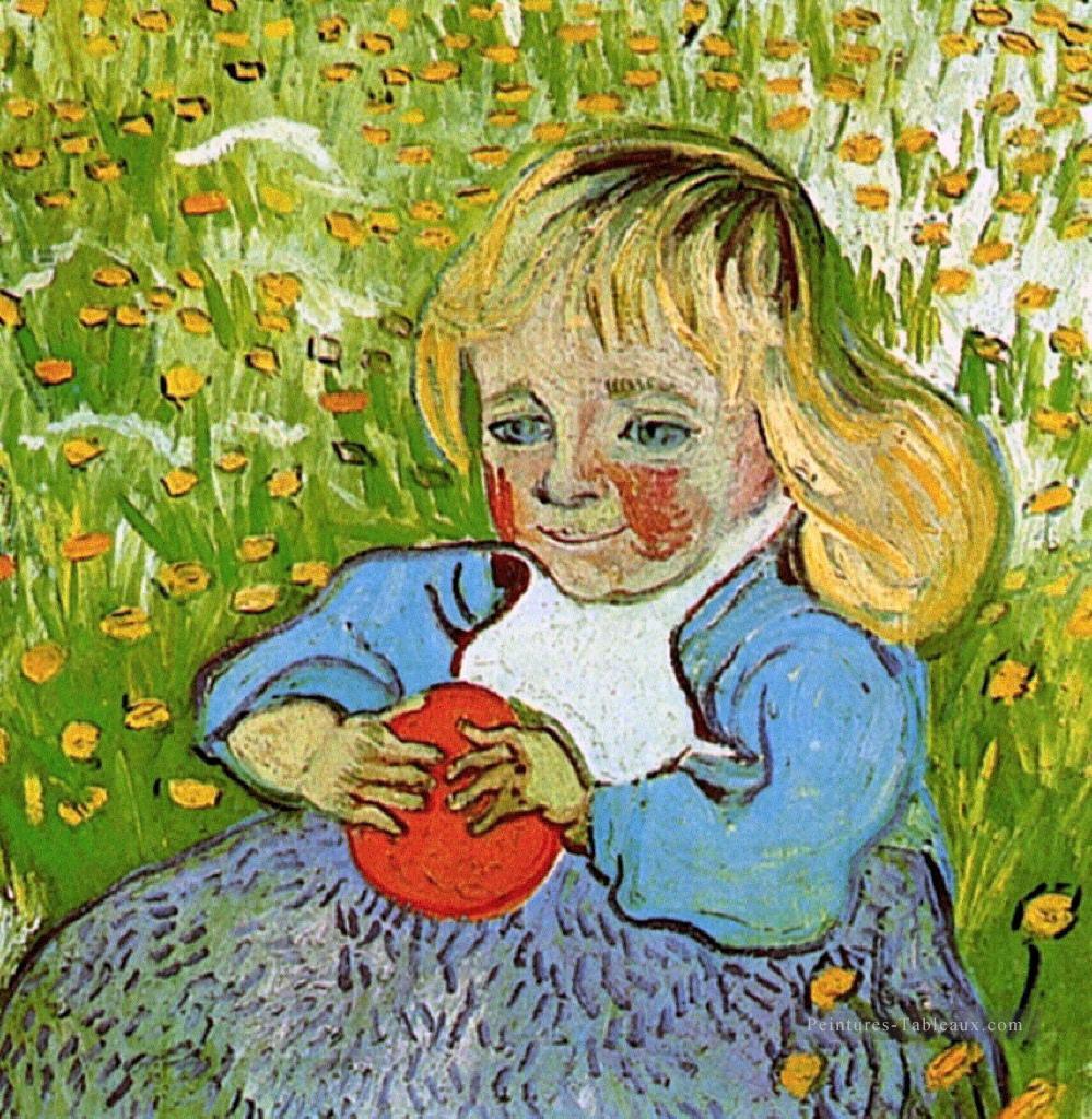 Enfant avec Orange Vincent van Gogh Peintures à l'huile